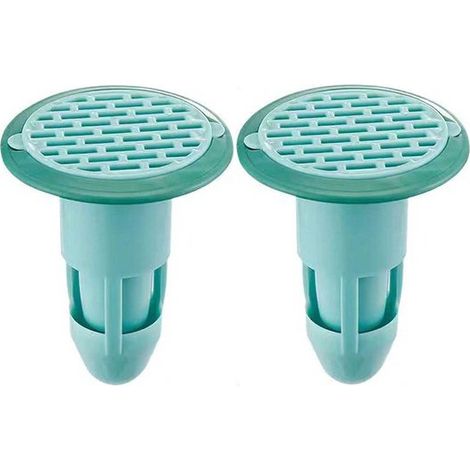 Filtro per lavabo in 2 pezzi - Scarico a pavimento per bagno e doccia - Tappo di scarico con raccoglitore di capelli - per perdite a pavimento del bagno, filtro deodorante per scarico della cucina - V (1/5)