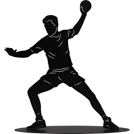 Figurine Décorative de Joueur de Handball en Métal Rouillé pour Jardin et Maison 45 cm - PANGIVO