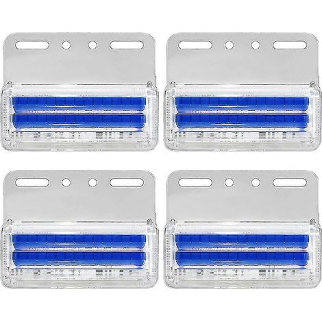 4 pièces/ensemble Led lumineuse clignotants 24V 56 Led lampe de signalisation camion Cob lumière latérale marqueur lampe pour voiture (1/4)