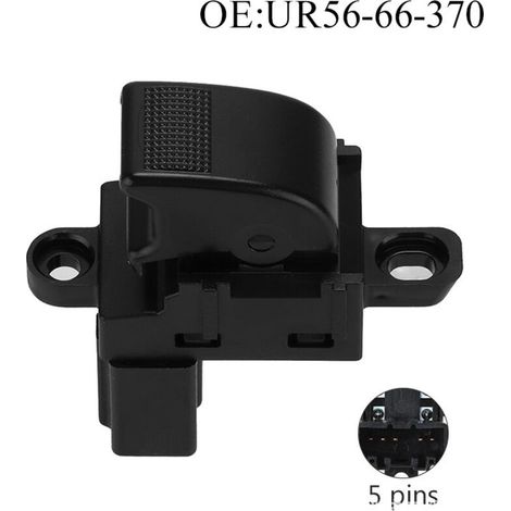 UR56-66-370 Commande de vitre électrique à interrupteur unique, bouton de commande de vitre automobile, adapté à Mazda, commande la montée et la descente de la vitre électrique d'une seule porte. (1/4)
