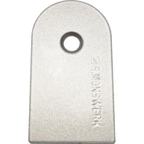 Simonswerk Abdeckplatte passend zu verdecktes Türband Tectus TE240 3D Rahmenteil, Stahl beschichtet silberfärbig F1 (1/2)