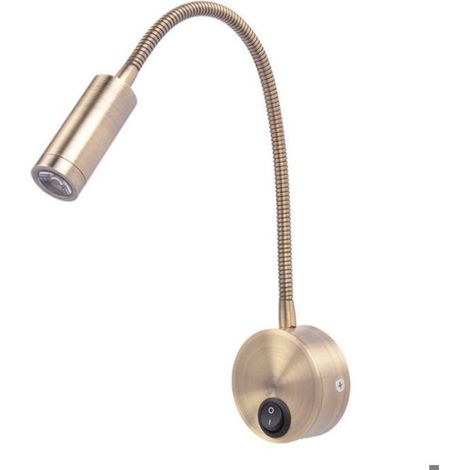 Lampe De Lecture - 3 W - Led - Blanc Chaud - Finition Bronze - 1 Pièce (1/4)
