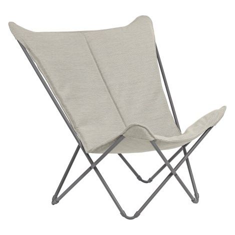 Fauteuil Sphinx Lafuma - toile batyline - structure métallique - taupe