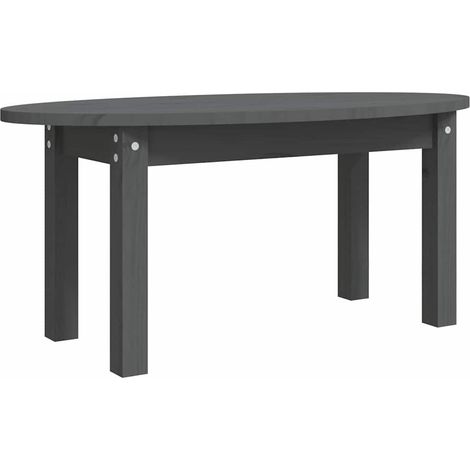 Maison Exclusive - Couchtisch Grau 80x40x35 cm Massivholz Kiefer (1/5)