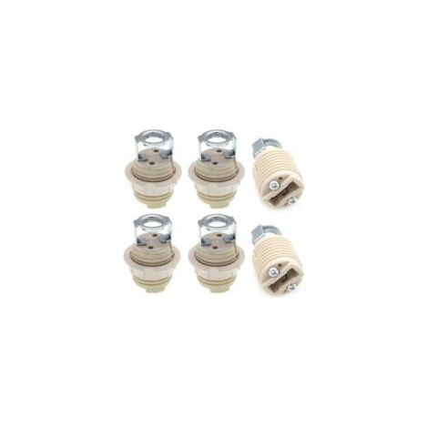 Lot de 6 supports de lampe G9 avec support, douille halogène G9 filetée en céramique