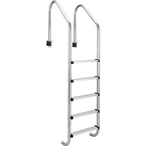 Échelle de piscine enterrée inox 304 – 5 marches antidérapantes – 175 kg – mains courantes ergonomiques – facile à installer (1/5)
