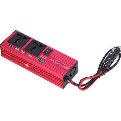 Mini convertisseur de puissance pour voiture 300 W, 12 V vers 220 V, USB, avec interrupteur et onde sinusoïdale modifiée. (1/5)