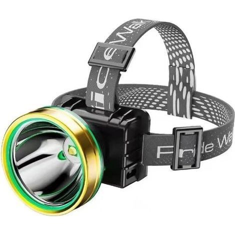 Projecteur LED rechargeable ultra-lumineux avec lampe frontale à piles et interrupteur à capteur pour jardin. camping et pêche de nuit (1/4)