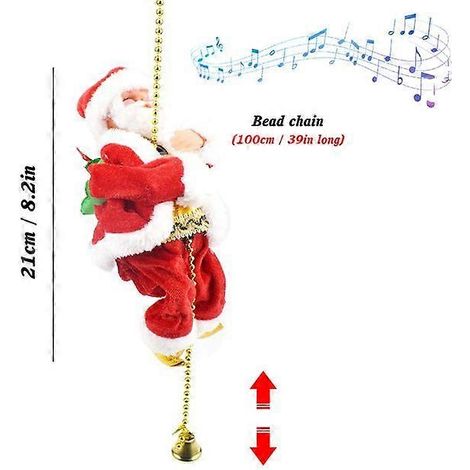 Échelle électrique Père Noël pour sapin de Noël, décoration intérieure/extérieure, cadeau de Noël pour enfants, style C (1/5)