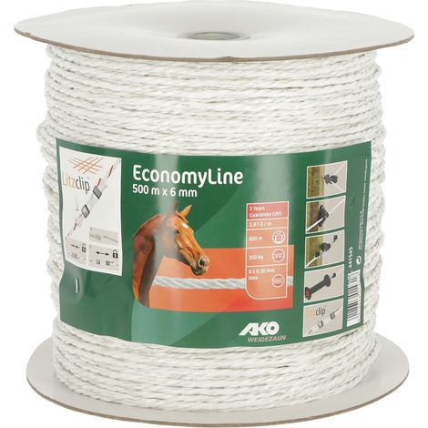 Elektroseil 500 m, 6 mm 6 x 0,20 Niro, weiß