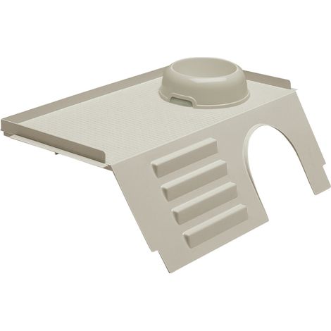 Ferplast – Maisonnette en plastique pour cages Cavie 80 et Casita 80 – Accès par porte avec marches – Bol à nourriture sur le toit – Dimensions 44 x 26 x h 15 cm
