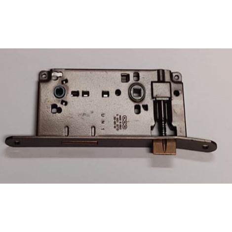AGB - SERRATURA DA INFILARE PER PORTE INTERNE (A15) PATENT D90 F22 E50 CON BORDI QUADRATI - ACCIAIO BRONZATO (1/2)