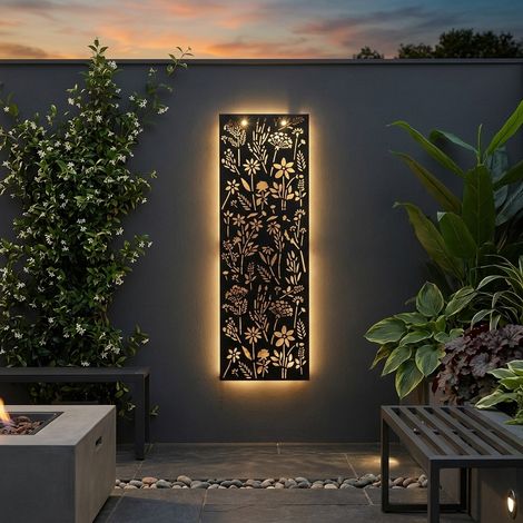 Lunaria Flowers Solar Panel Wall Light (1/2)