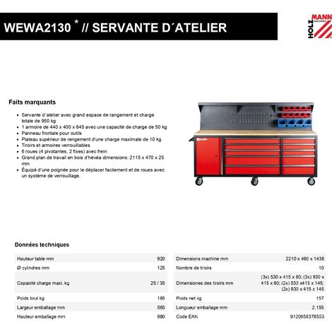 Holzmann - Server de officina vuota (2 210 x 490 x 1438 mm)