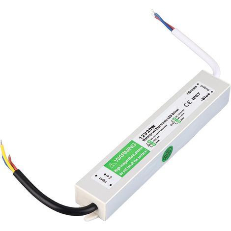 12V 20W Wasserdichtes LED-Netzteil für den Außenbereich, LED-Treiber, Schalter, Netzteil, elektrische Bauteile (1/5)