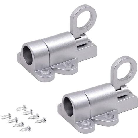 Automatisches Türschloss aus Aluminium, 2 Stück Federriegel, Türriegel mit Rückprall, automatischer Türverriegelungsriegel für Balkontüren (1/5)