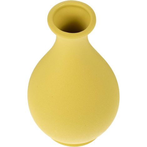 Vase en Céramique Jaune Chic pour Fleurs Séchées Design Simple et Fonction Décoration pour Maison et Bureau (1/5)