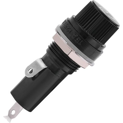 fusibles porte-fusible encastrable panneau pour cartouche verre 6x30mm 125V 15A / 250V 10A - Lot de 5 supports à visser (1/5)