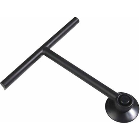 Raclette de Douche avec Support Ventouse - Noir - raclette de vitre pour Salle de Bain - Silicone INOX vitres Crochet Inclus Accessoires de Douche matériel de Nettoyage ménage