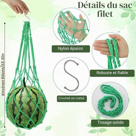 Chicken Net Hanging Net for Chicken, Chicken Feed Mesh Bag, with Hook for Ducks, Birds, Rabbits, Parrot, for Chicken Coop, Bird Cage, for Vegetables, Fruits (1/4)