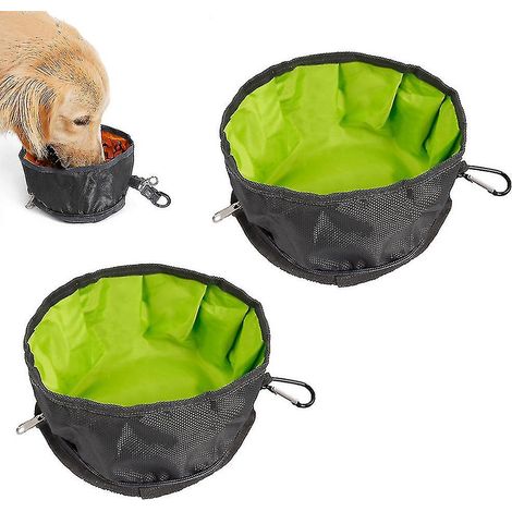 BEBUSINGOTO 2 gamelles de voyage pliables pour chien, compatibles avec les animaux de compagnie, anti-fuite, portables (1/5)