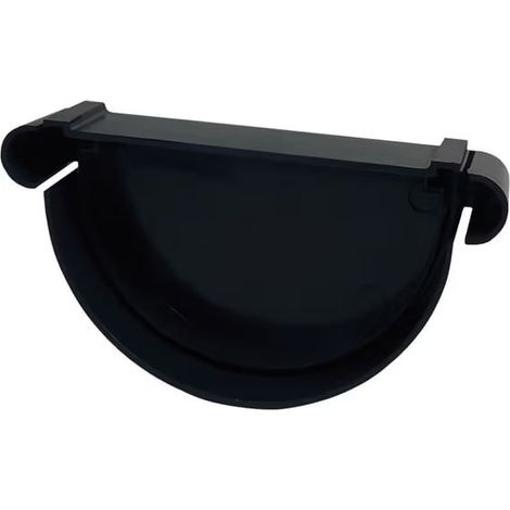 First Plast – Fond de gouttière PVC 25 droite/gauche – Couleur anthracite – Résistant aux intempéries – Accessoire pour gouttière (1/2)