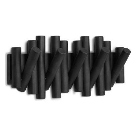 KLEIDERBÜGEL mit 5 Haken, Picket schwarz (1/5)