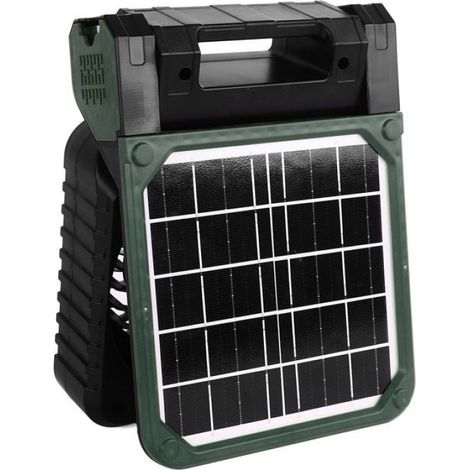 ventilateur solaire avec léger Ventilateur solaire 5200mAh Type C à 4 vitesses electromenager ventilateur Od Green (1/5)