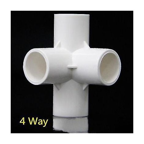 Raccords de tuyau en PVC 3, 4, 5 ou 6 voies, répartiteur de tuyau 20-50 mm, adaptateur de connexion pour tuyau d'arrosage, connecteur pour étagère DIY 20 mm 20 mm 20 mm 4 voies (1/5)