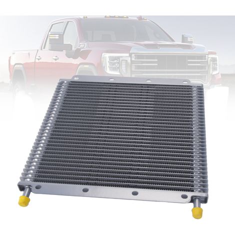 Car modification transmission oil cooler, aluminum alloy radiator, engine finned cooler, 19-row, 25-row, 32-row, silver (without accessories). (1/4)