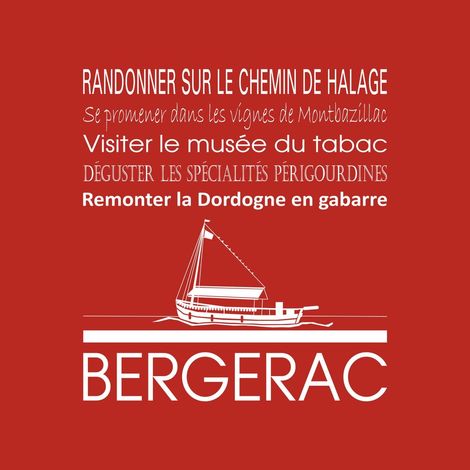Tableau sur toile Bergerac tango 30x30 cm - Impression sur Toile Murale Décorative - Image imprimée en HD sur Toile - Toile sur Châssis en Bois FSC - Fabriqué en France (1/4)