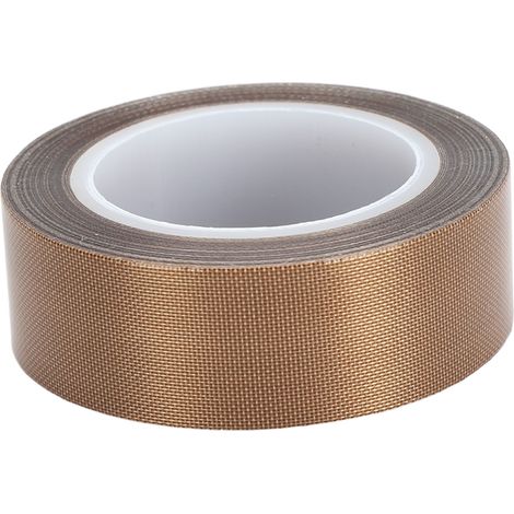 Ruban adhésif en tissu de verre PTFE de 10 m (32,8 pi) résistant aux hautes températures, isolant pour emballage alimentaire sous vide, 0,13 x 20 mm (0,01 x 0,79 po). (1/5)