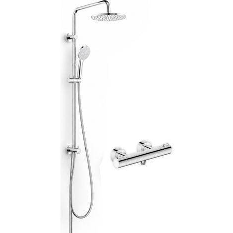 Pack mitigeur de douche thermostatique DURAVIT 1000 + colonne DURAVIT Shower system Reno