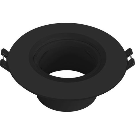Aro Downlight Redondo Fijo Ø75 mm Negro para Bombilla GU10 (1/2)