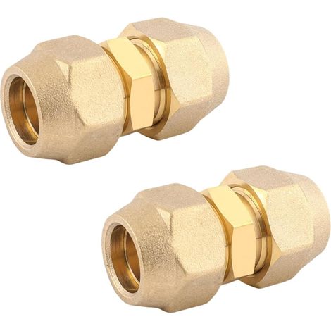 Kit de Raccords 3/8" pour Climatiseurs Extension de Tuyau Cuivre pour Raccord Double Articulé,9,52 mm Accessoires pour Tuyaux Cuivre,2 Pièces (1/5)