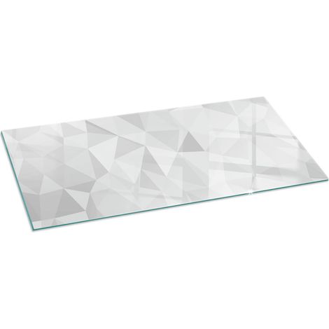 Plaque en verre trempé de sol décorative imprimée premium sous cheminée Motif géométrique abstrait 125x50 cm (1/5)