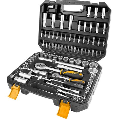 Valigetta Utensili 94 Pezzi con Cricchetto, Bussole e Prolunghe – 15145T (1/3)