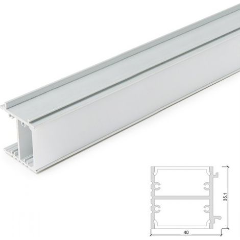 Profilo Alluminio Specchi Latteo x 1M (1/5)
