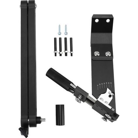 15° to 45° Lawnmower Blade Sharpener, Adjustable Black Zinc Alloy Lawnmower Sharpening Tool (1/5)
