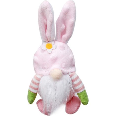 Peluche Lapin de Pâques Gnome Sans Visage - Décoration Maison Bureau Fait Main (1/5)