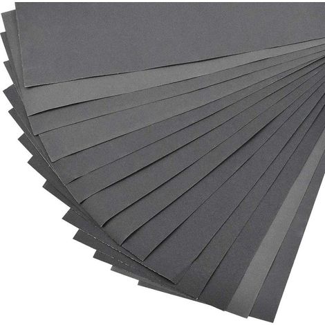 Papier de verre abrasif multi-grains 14 pièces 400 à 2000 Pour bois, métal, verre et jade Usage à sec ou humide (1/5)