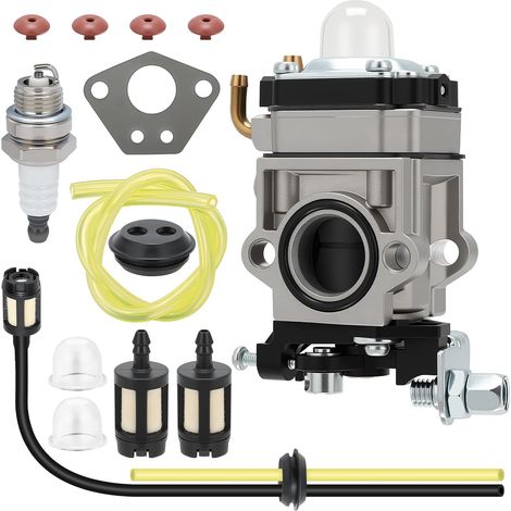 pour Moteur de Débroussailleuse 52cc 49cc 43cc, Kit Carbu avec Joint, Tuyau, Bougie d'Allumage et Filtre à Essence (1/5)