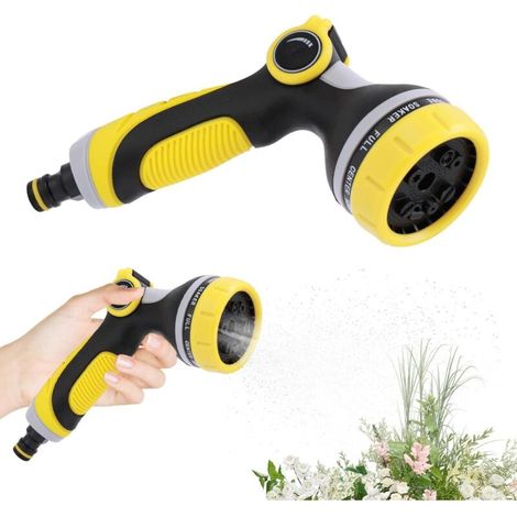 [NIEMALS VERWENDET] Gartenspritze – 10 einstellbare Bewässerungsmodi – Hochdruck-Handsprühgerät – Multifunktional – Zum Bewässern von Rasenflächen, Autowaschen, Reinigen von Gehwegen und Bädern