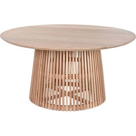 Table de salon élégante ronde en Mindi naturel - Teinte Mindi naturel (1/5)