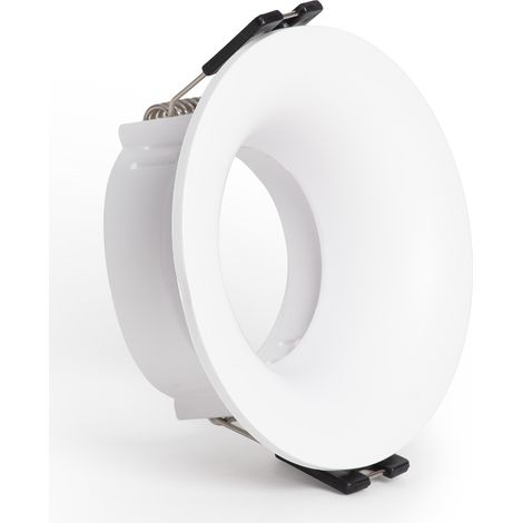 Collerette Downlight Conique Faible UGR pour Ampoule LED GU10/GU5.3 Coupe Ø 70mm Blanc (1/4)
