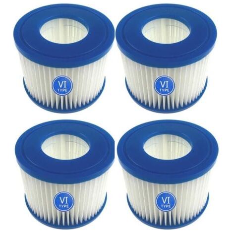 4 Pièces Cartouches Filtrantes de Rechange Pour piscine Lay-Z-Spa Bestway Flowclear Bestway SPA type VI (1/4)