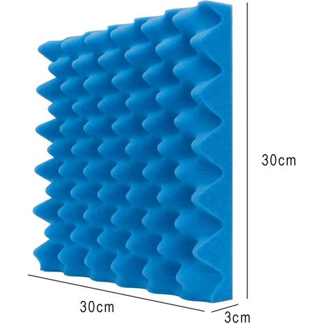 Paquet 12 panneaux mousse acoustique oeuf insonorisant 1"x12"x12" traitement son (1/2)