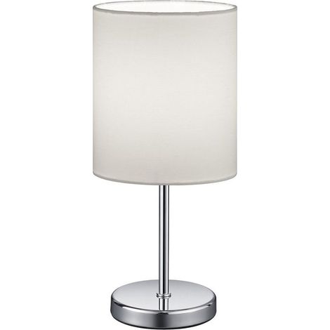 Lampe de table, abat-jour en tissu, E14, 40 W, Blanc, 13 x 13 x 28,5 cm (1/3)