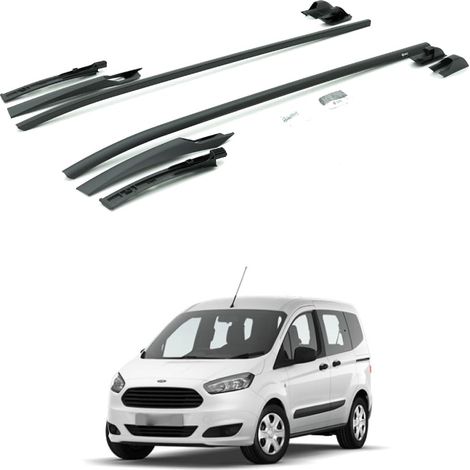 TURTLE kompatibel mit Ford Courier 2014-2023 Dachreling Hawk Schwarz (1/4)