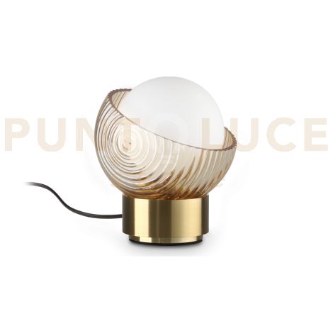 BLOOM LAMPADA DA TAVOLO 1 LUCE ATTACCO G9 LAMPADINA INCLUSA COLORE OTTONE H.12,7CM